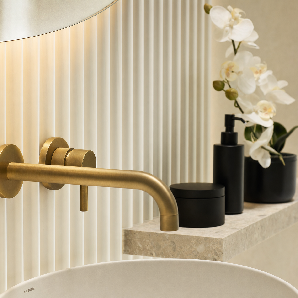 Bathroom tile detail during a Melbourne renovation — quality tiling and waterproofing