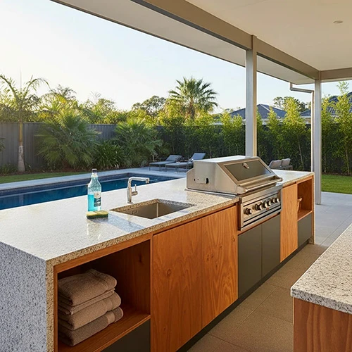 pressure cleaned and re-sealed hardwood panels.