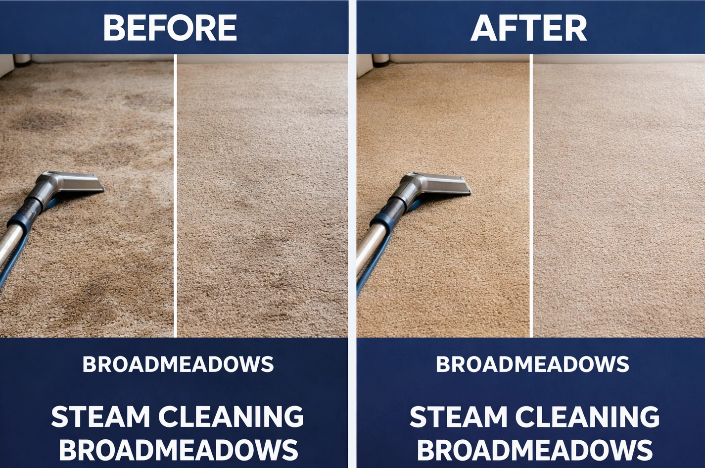 Steam cleaning carpet before and after in Broadmeadows