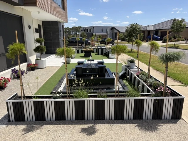 LED garden lighting and stone pathway installation Craigieburn